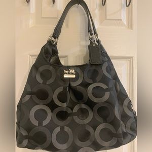 Coach Black and Gray Fabric Handbag H1480-15573M